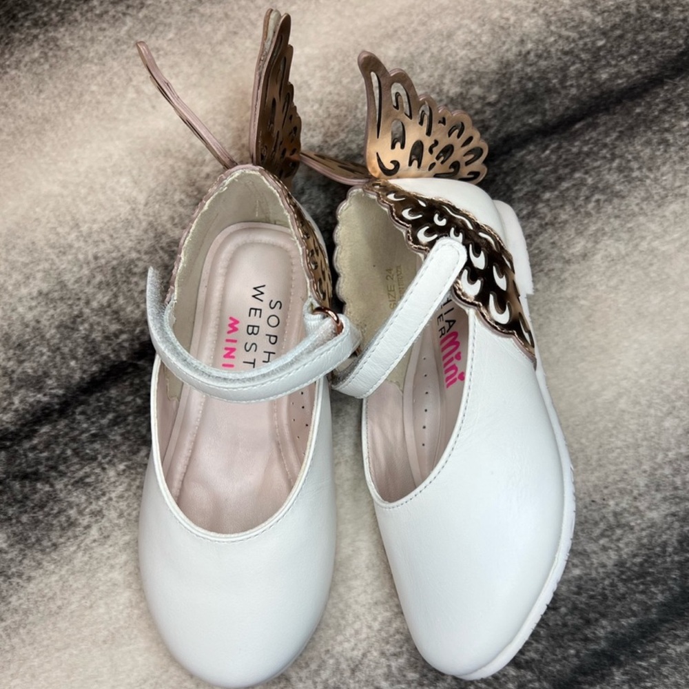 Sophia Webster Evangeline Butterfly Leather Flats Toddler Kids